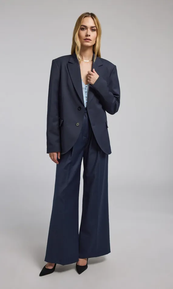 Generation Love Clothing Pants Women ALEXIA SUITING PANTS Navy
