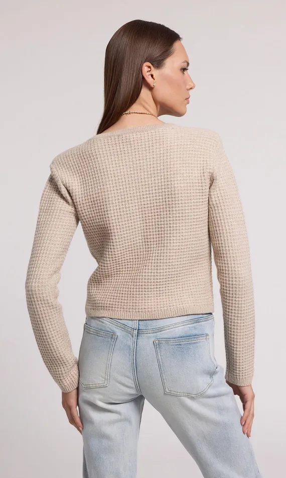 Generation Love Clothing Sweaters and Sweatshirts Women Cypress Knit Cardigan Heather Oatmeal