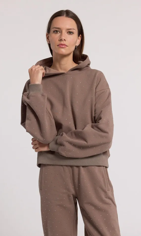 Generation Love Clothing Sweaters and Sweatshirts Women Renae Crystal Hoodie Truffletruffle Generation Love Clothing Sweaters and Sweatshirts Women Renae Crystal Hoodie Truffletruffle