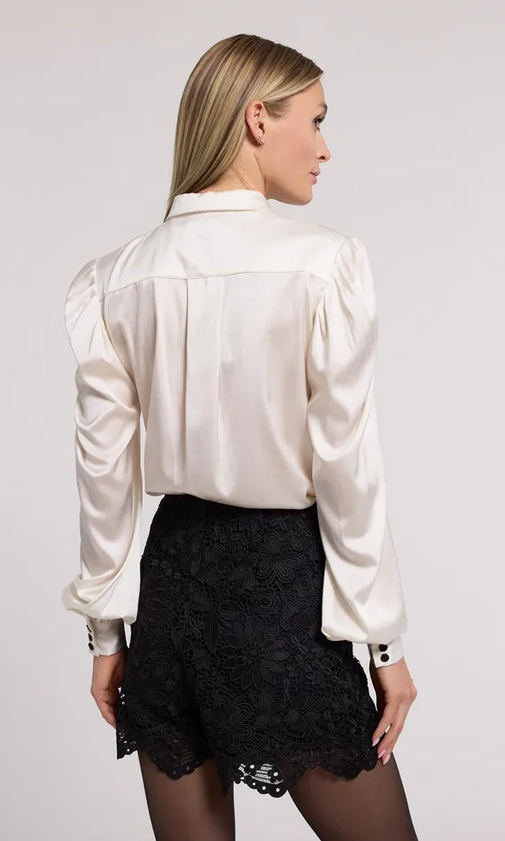 Generation Love Clothing Tops Women Arly Bow Blouse Whiteblack