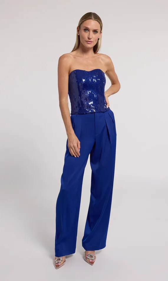 Generation Love Clothing Tops Women Ettie Sequin Bustier Ultramarine