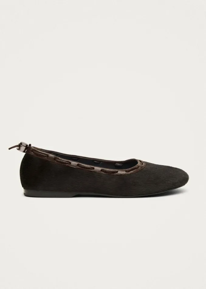 Gill Soft Brown Leather Ballet Flats Women ALOHAS Ballet Flats