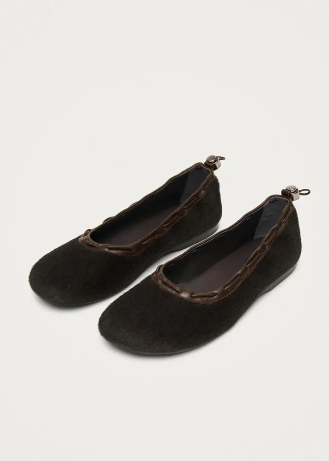 Gill Soft Brown Leather Ballet Flats Women ALOHAS Ballet Flats