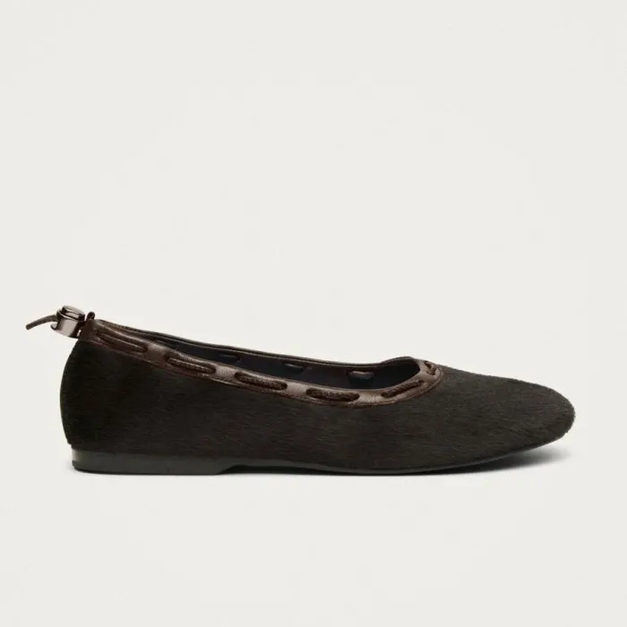 Gill Soft Brown Leather Ballet Flats Women ALOHAS Ballet Flats