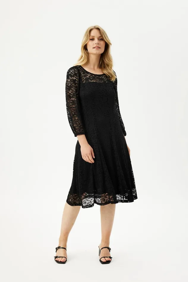 GINA DRESS 16408 999 Black 999 Women IN FRONT DRESSES
