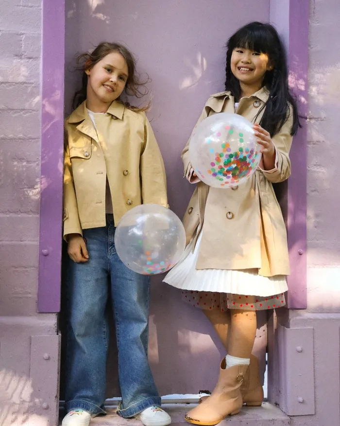 Girls Women Belle and Bloom Matilda Cropped Trench Coat 8211 Khaki