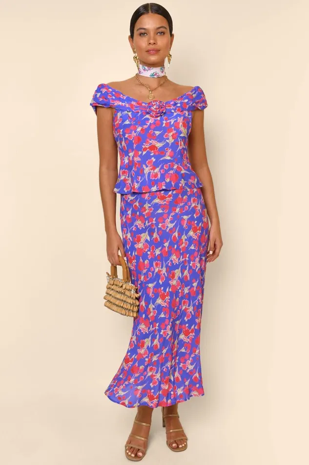 Giuletta Fontainhas Floral Iris Women RIXO Tops Giuletta Fontainhas Floral Iris Women RIXO Tops