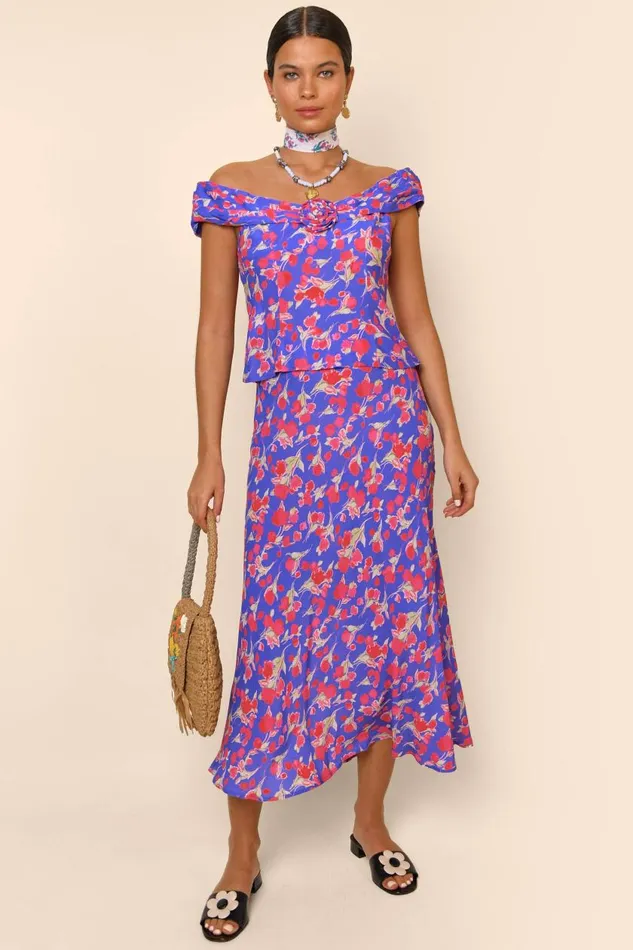 Giuletta Fontainhas Floral Iris Women RIXO Tops Giuletta Fontainhas Floral Iris Women RIXO Tops