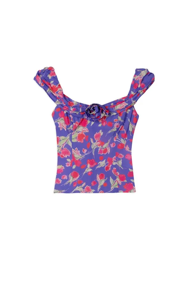 Giuletta Fontainhas Floral Iris Women RIXO Tops Giuletta Fontainhas Floral Iris Women RIXO Tops