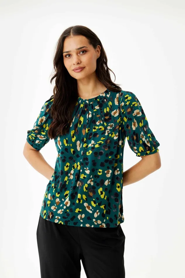 GRAZIA BLOUSE 16453 615 Green 615 Women IN FRONT BLOUSES SHIRTS