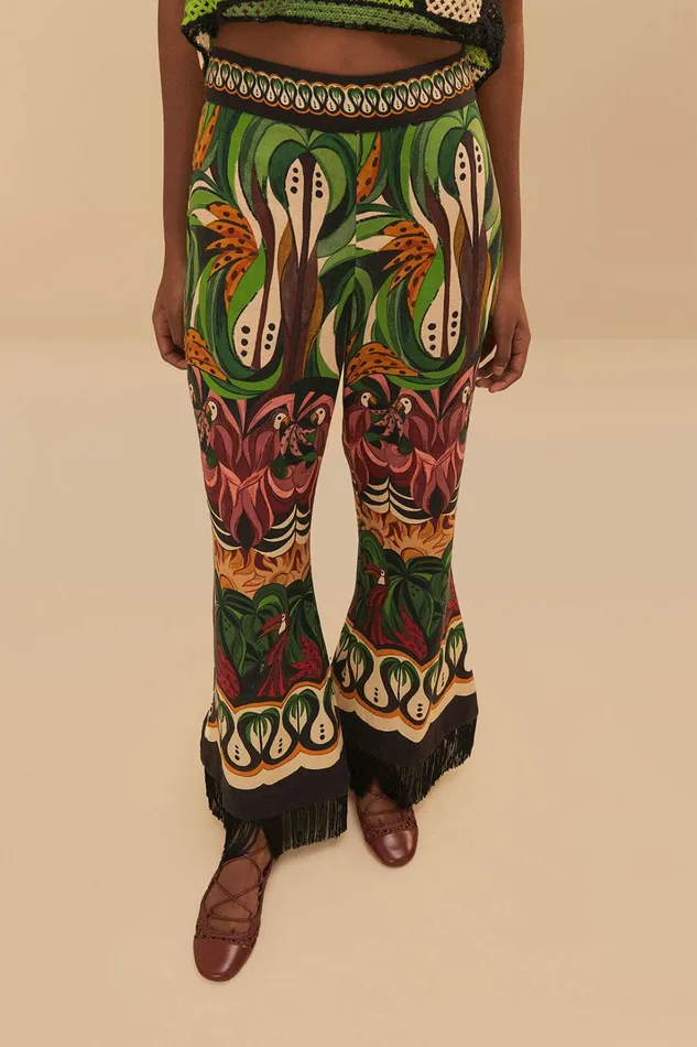 Green Coconut Tree Flow Lenzing Ecovero Euroflax Pants Women FARM Rio Pants Green Coconut Tree Flow Lenzing Ecovero Euroflax Pants Women FARM Rio Pants