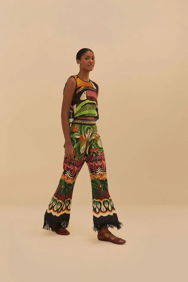 Green Coconut Tree Flow Lenzing Ecovero Euroflax Pants Women FARM Rio Pants Green Coconut Tree Flow Lenzing Ecovero Euroflax Pants Women FARM Rio Pants