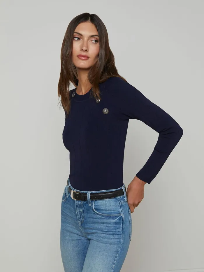 Gretchen Pullover Midnightnickel Women L039Agence Knitwear Gretchen Pullover Midnightnickel Women L039Agence Knitwear