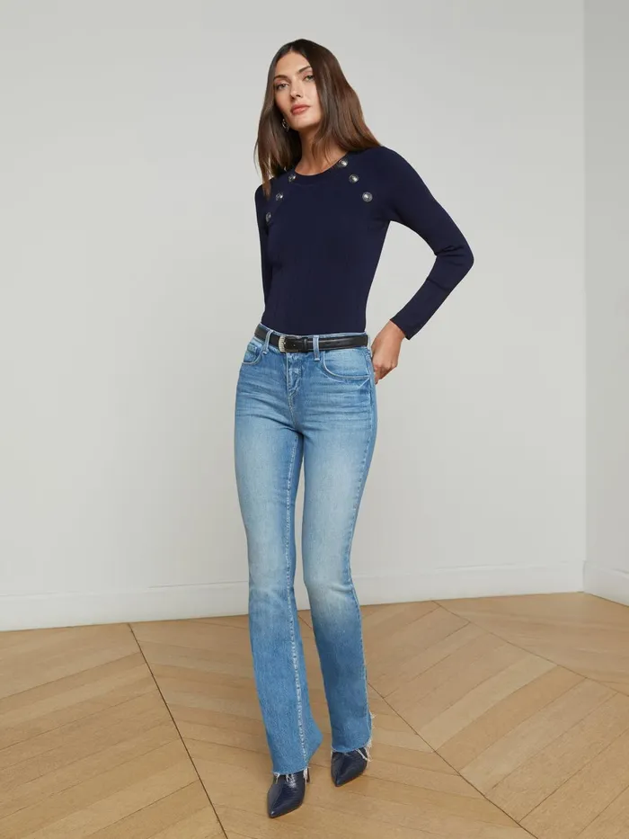 Gretchen Pullover Midnightnickel Women L039Agence Knitwear Gretchen Pullover Midnightnickel Women L039Agence Knitwear