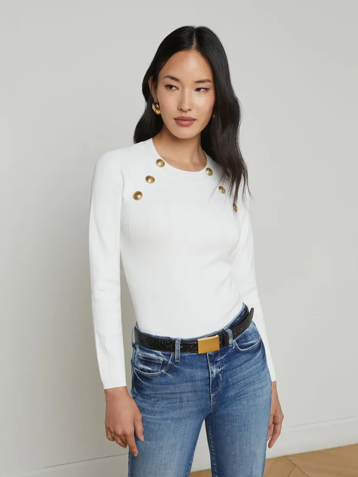 Gretchen Pullover Whitegold Women L039Agence Knitwear