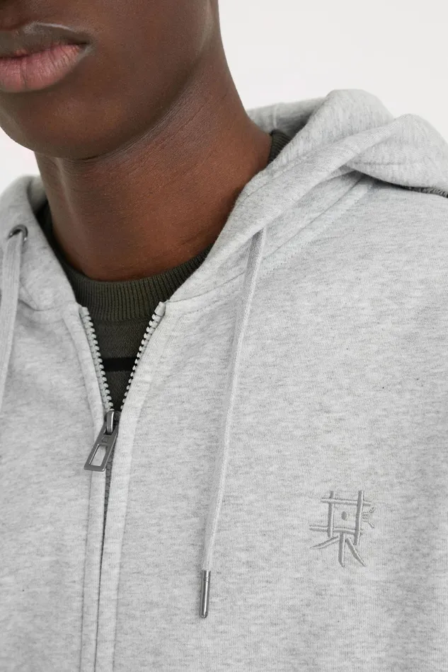 Grey Camo Skull Hoodie Mens Desigual Sweaters and Sweatshirts