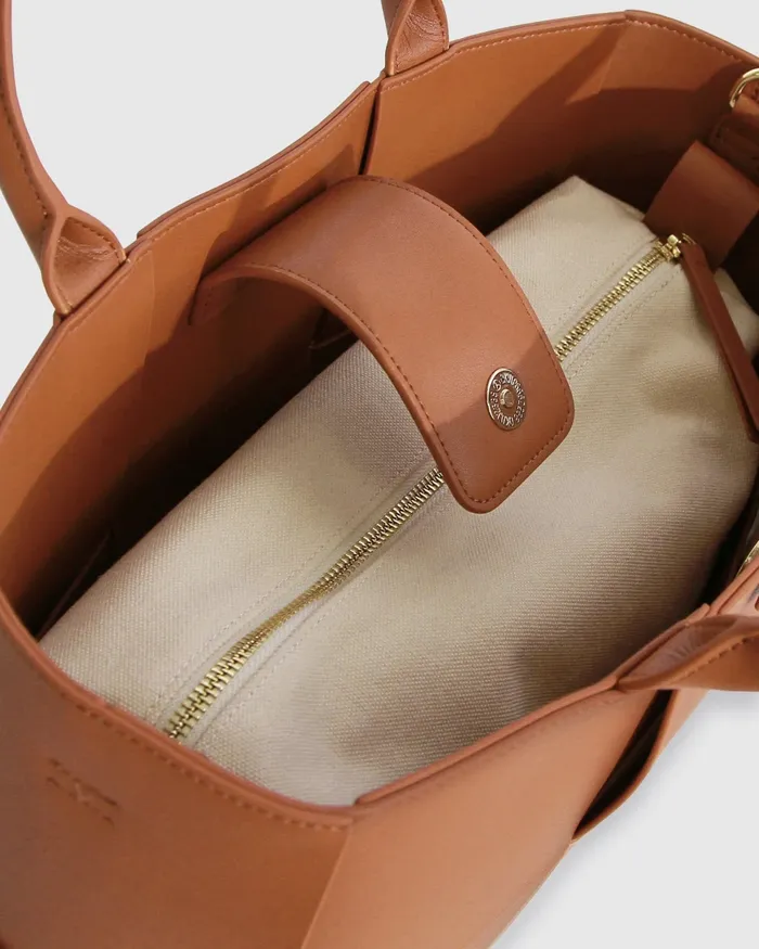 Handbags Belle and Bloom Women Long Way Home Woven Tote 8211 Camel
