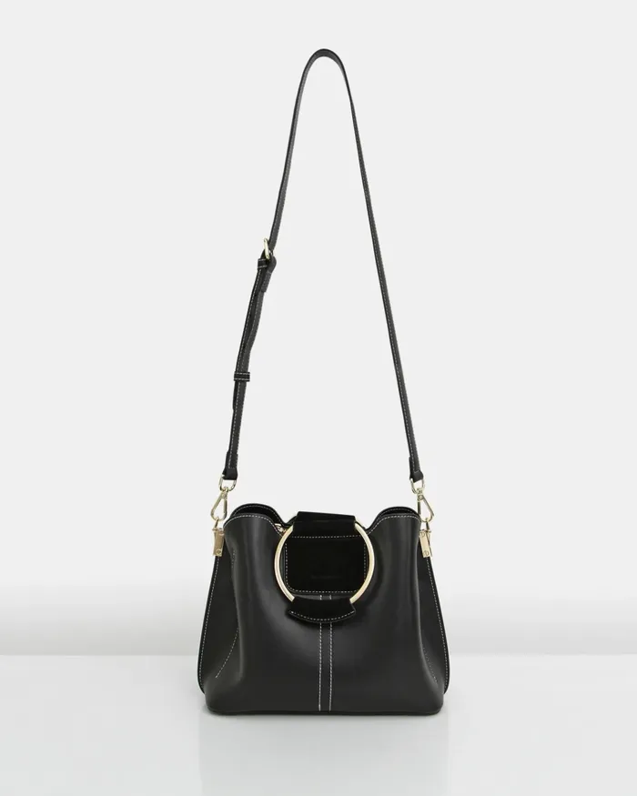 Handbags Belle and Bloom Women Twilight Leather CrossBody Bag 8211 Black