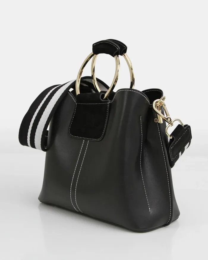 Handbags Belle and Bloom Women Twilight Leather CrossBody Bag 8211 Black