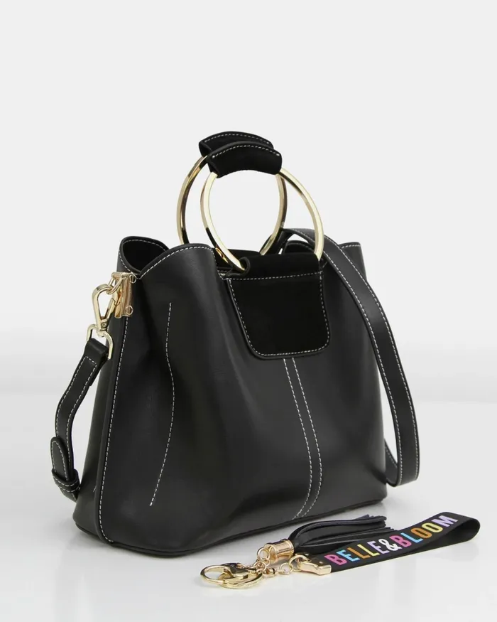 Handbags Belle and Bloom Women Twilight Leather CrossBody Bag 8211 Black