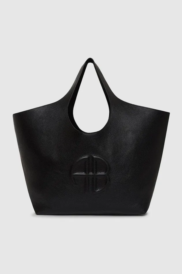 Handbags Women ANINE BING Lili Tote 8211 Black Pebbled