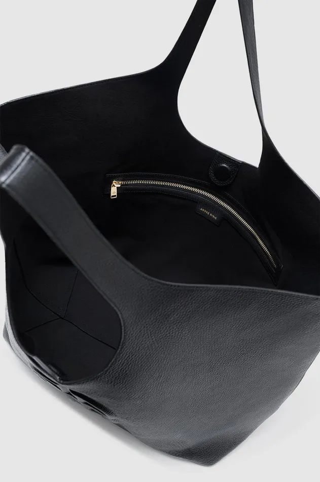 Handbags Women ANINE BING Lili Tote 8211 Black Pebbled