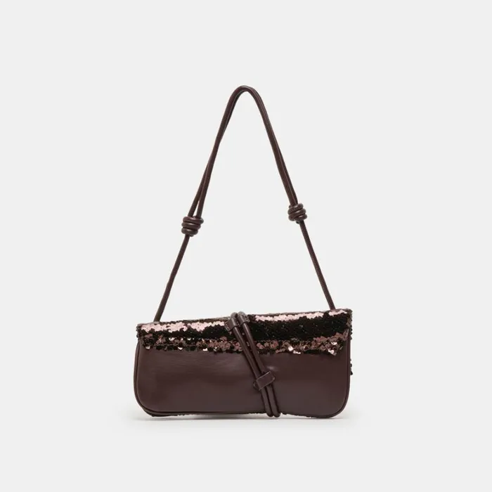 Handbags Women Dolce Vita Alice Shoulder Bag Brown Sequin Stella