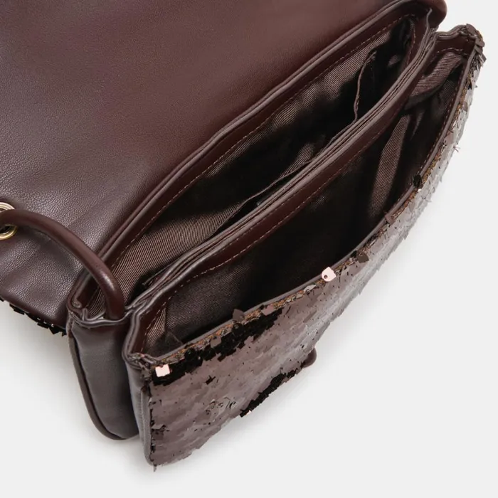 Handbags Women Dolce Vita Alice Shoulder Bag Brown Sequin Stella
