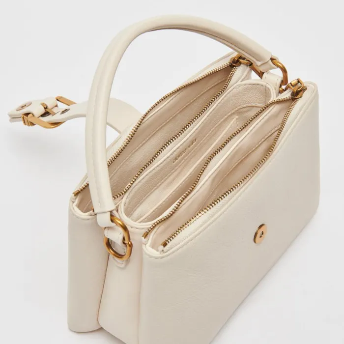 Handbags Women Dolce Vita Charly Crossbody Ivory Leather