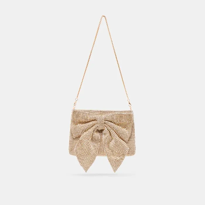 Handbags Women Dolce Vita Isabella Clutch Gold Rhinestone Mesh
