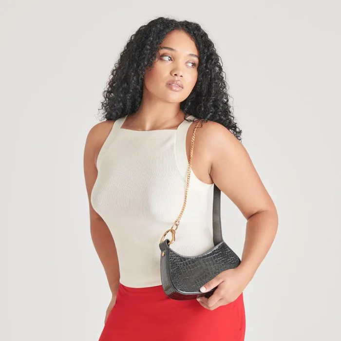 Handbags Women Dolce Vita Silvie Shoulder Bag Black Croco Stella