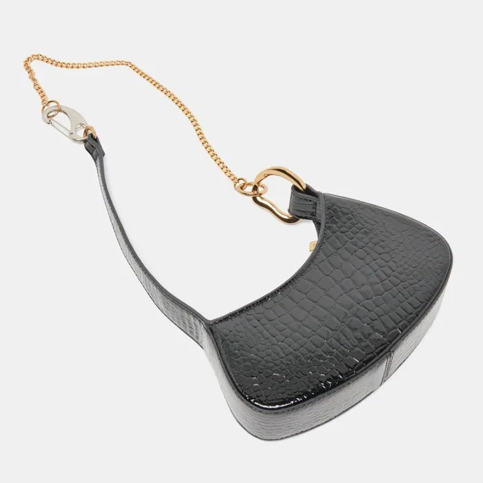 Handbags Women Dolce Vita Silvie Shoulder Bag Black Croco Stella