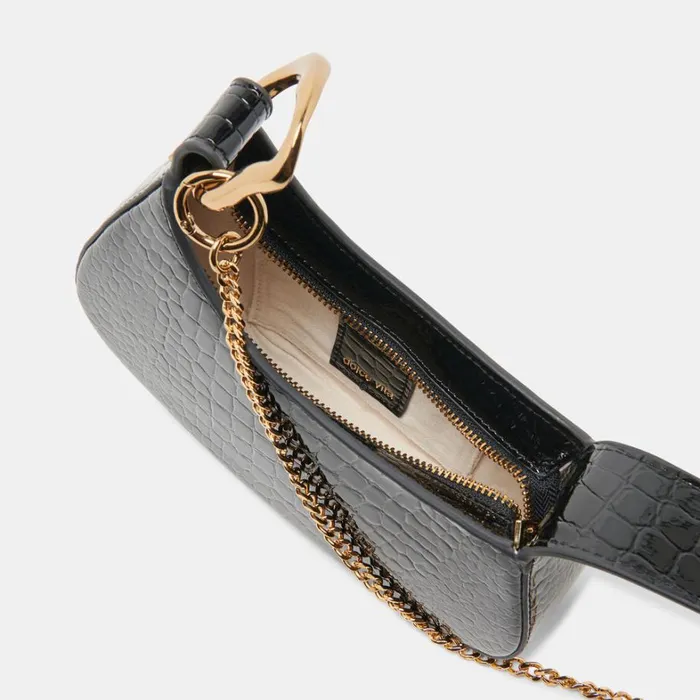 Handbags Women Dolce Vita Silvie Shoulder Bag Black Croco Stella