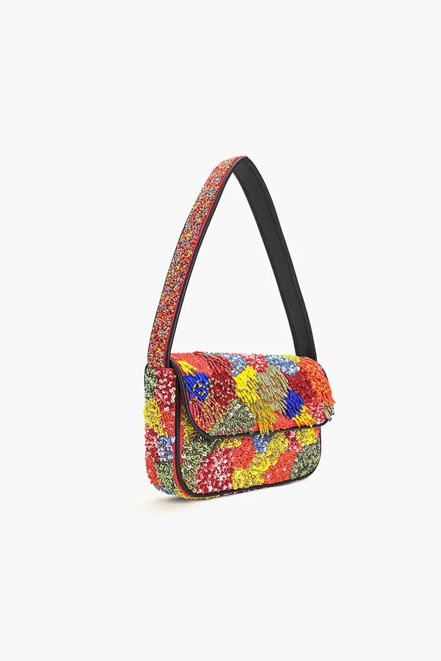 Harlequin Fringed Shoulder Bag Harlequin Fringed Shoulder Bag
