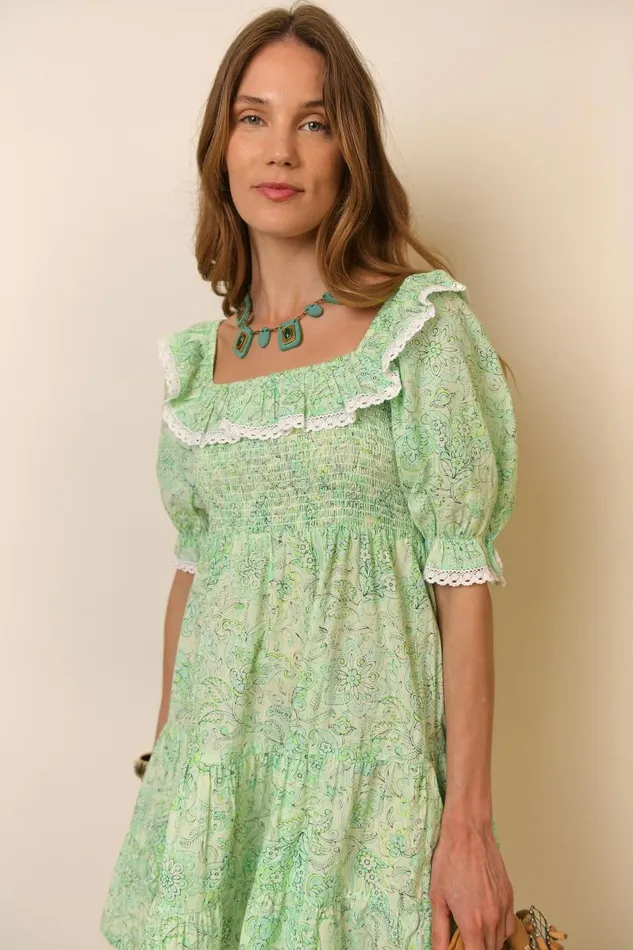 Harlow Mint Paisley Women RIXO Dresses Harlow Mint Paisley Women RIXO Dresses