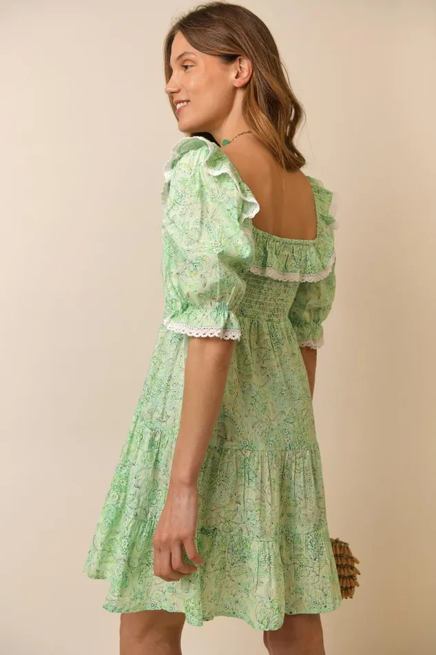 Harlow Mint Paisley Women RIXO Dresses Harlow Mint Paisley Women RIXO Dresses