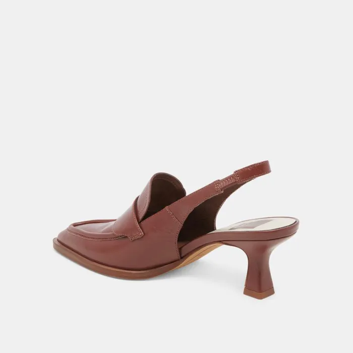 Heels Women Dolce Vita Adele Heels Brown Crinkle Patent Leather