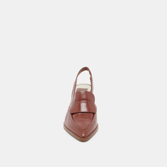Heels Women Dolce Vita Adele Heels Brown Crinkle Patent Leather