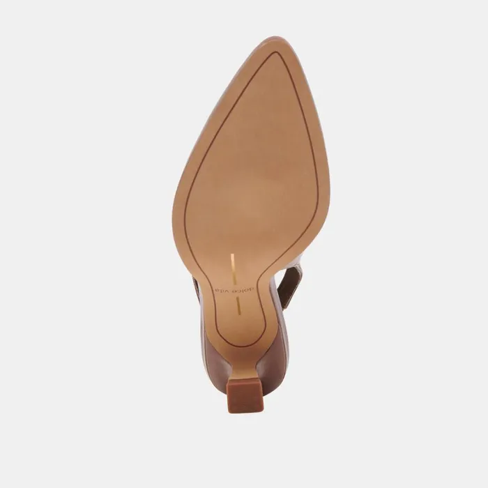 Heels Women Dolce Vita Adele Heels Brown Crinkle Patent Leather