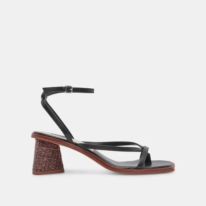 Heels Women Dolce Vita Banita Sandals Black Leather
