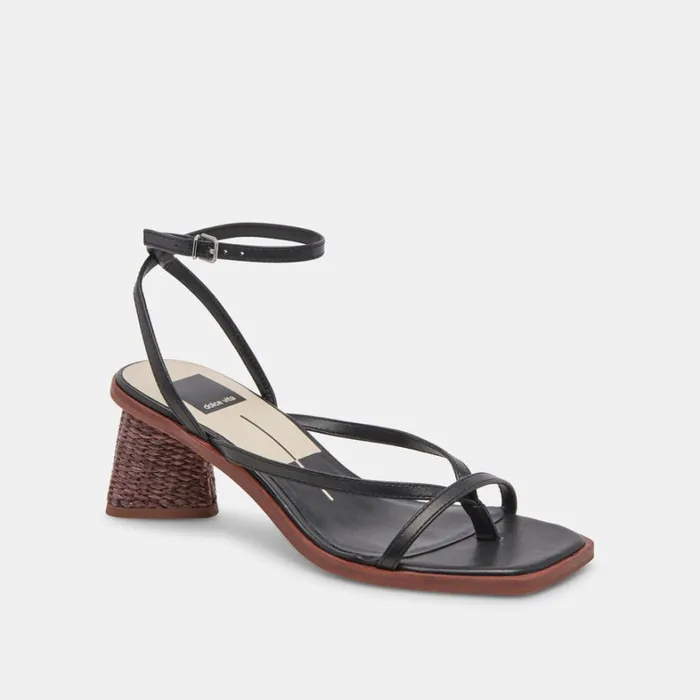 Heels Women Dolce Vita Banita Sandals Black Leather