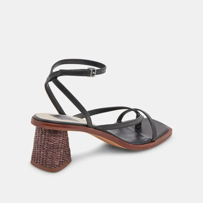 Heels Women Dolce Vita Banita Sandals Black Leather