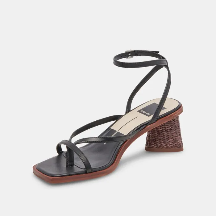 Heels Women Dolce Vita Banita Sandals Black Leather