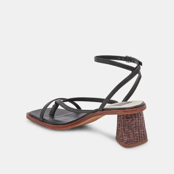 Heels Women Dolce Vita Banita Sandals Black Leather
