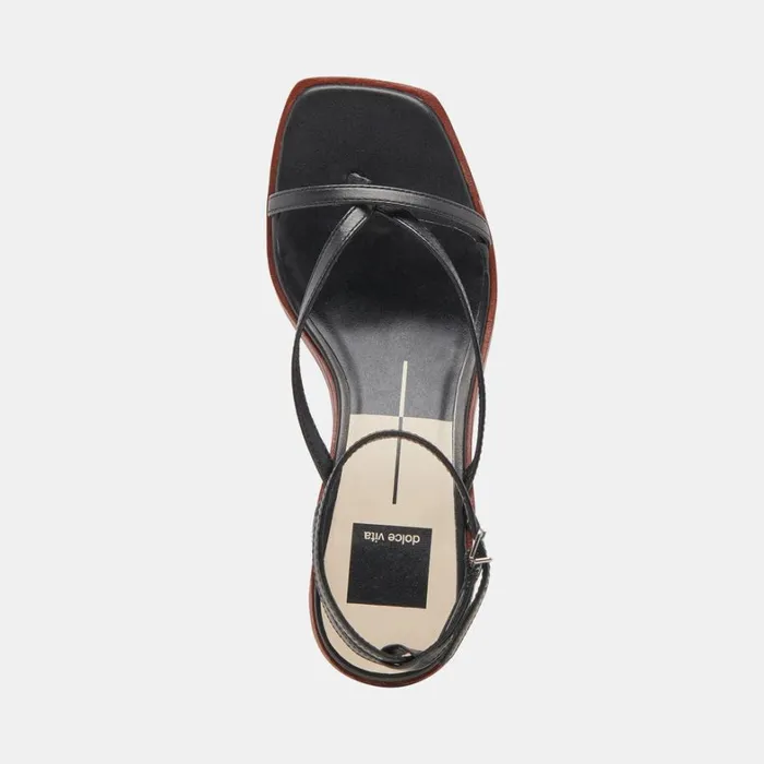 Heels Women Dolce Vita Banita Sandals Black Leather