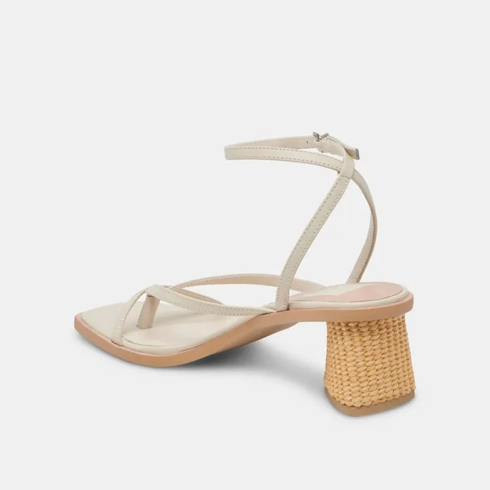 Heels Women Dolce Vita Banita Wide Sandals Ivory Leather