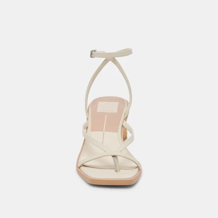 Heels Women Dolce Vita Banita Wide Sandals Ivory Leather