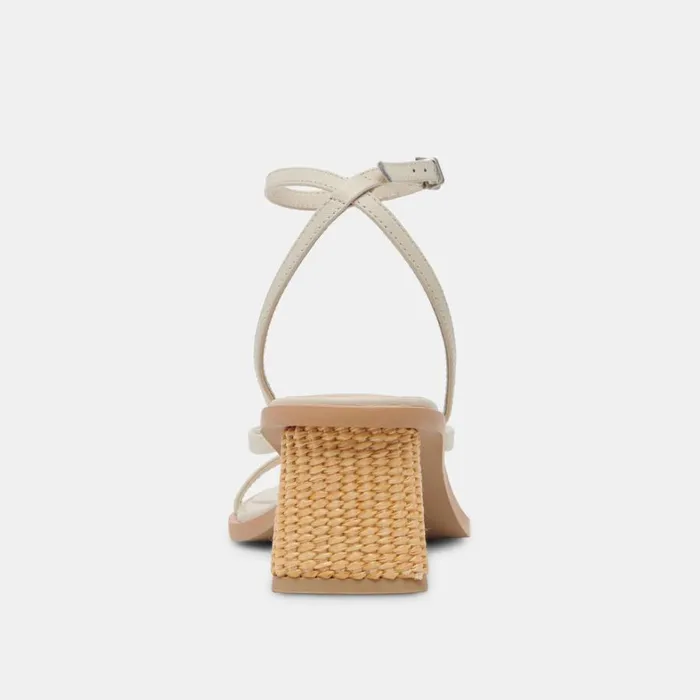 Heels Women Dolce Vita Banita Wide Sandals Ivory Leather