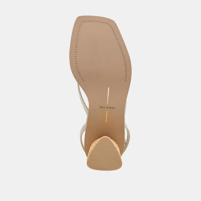 Heels Women Dolce Vita Banita Wide Sandals Ivory Leather