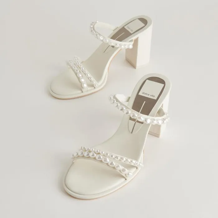 Heels Women Dolce Vita Barrit Pearl Heels Vanilla Pearls